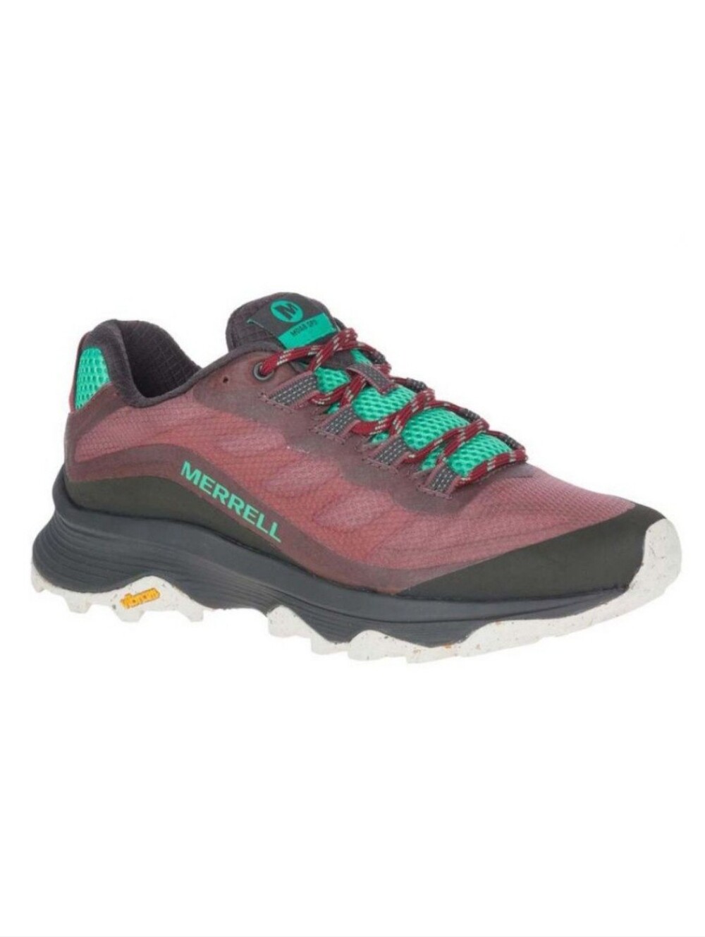 Merrell Women's Moab Speed Athletic Shoe - Burgundy with Teal Accents